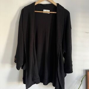 Lucky Brand Black Open-Front Cardigan